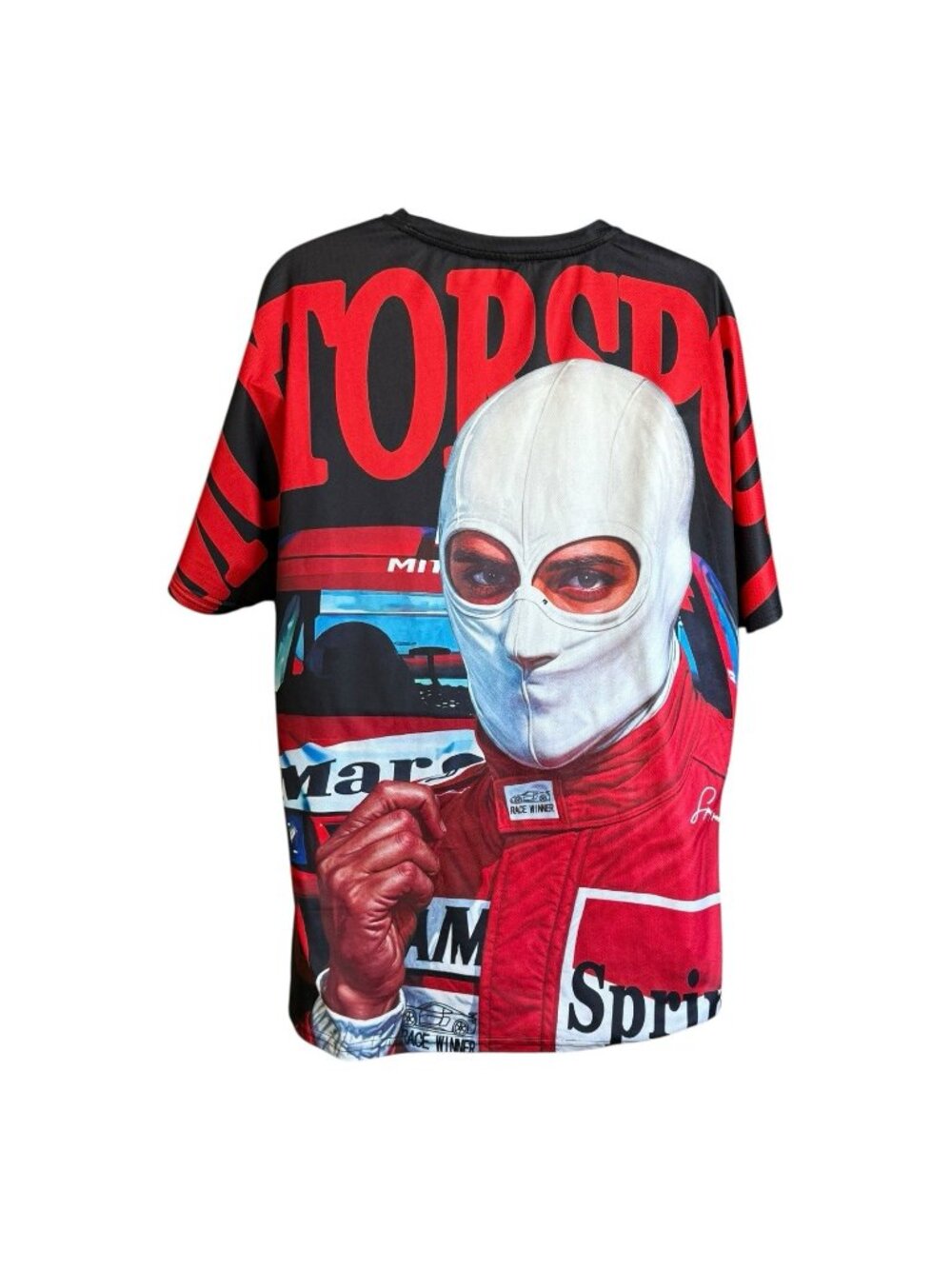 Manfinity Men Motorsport Graphic Shirt~Size XL~Black Red Short Sleeve Tee~L10 01